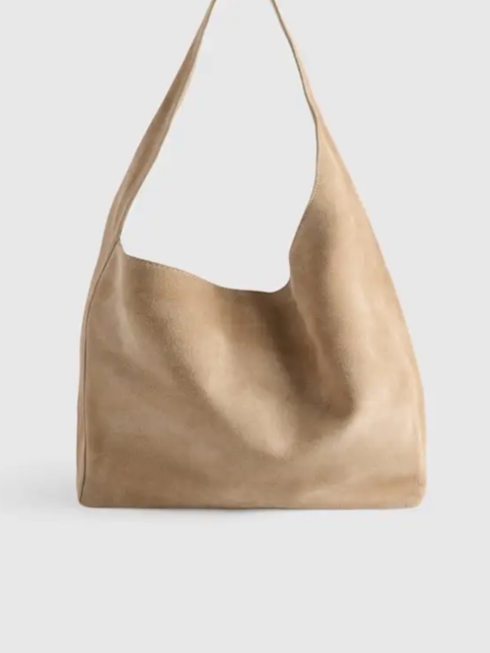 Quince Italian Suede Slouch Bag